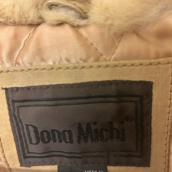 Women’s beige suede fur jacket size small - Picture 6 of 6